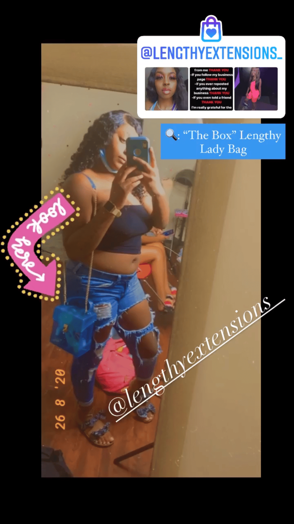 Image of “The Box” Lengthy Lady Bag (BREEZE🌊)