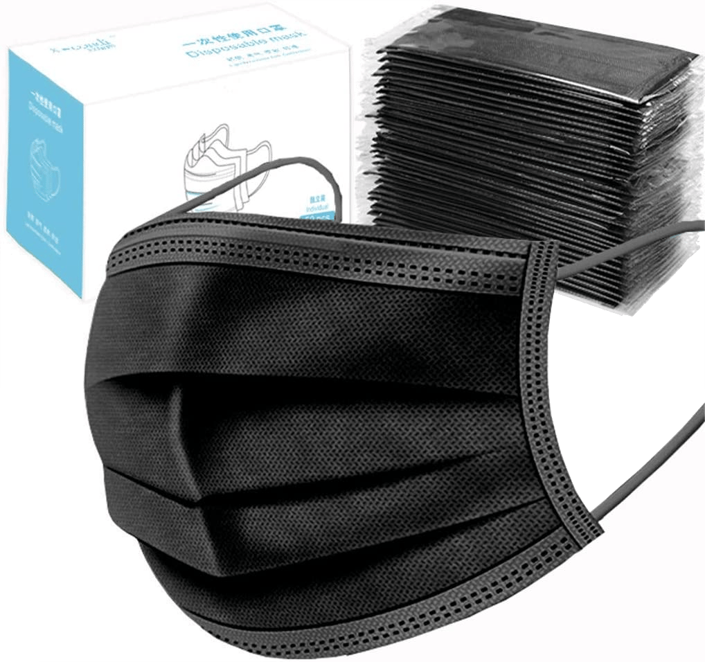 Image of 50pcs Black Disposable Face Mask