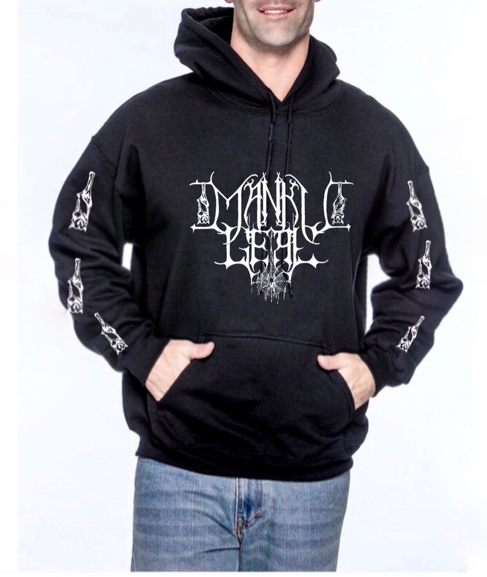 Mankult Black Unisex Pullover Hoodie 