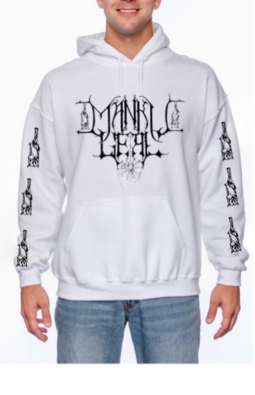 Mankult White Unisex Pullover Hoodie 