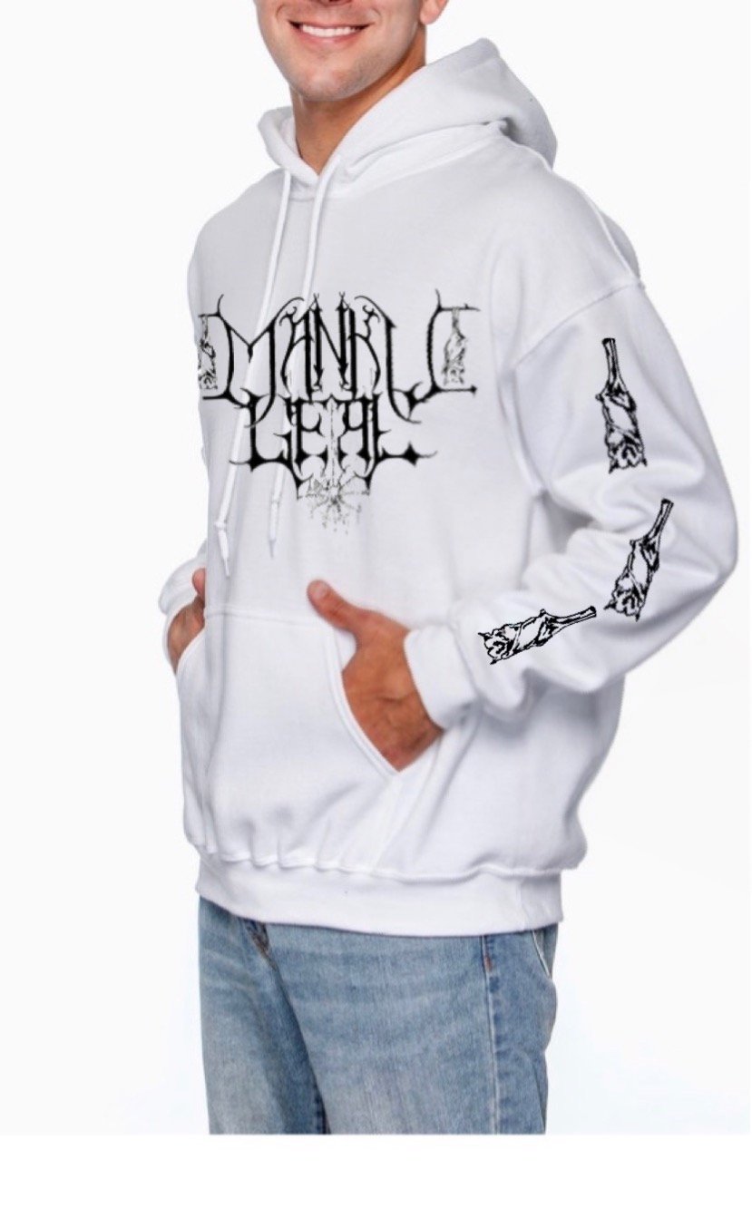 Mankult White Unisex Pullover Hoodie 