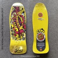 Santa Cruz Skateboards Jeff Kendall signed deck
