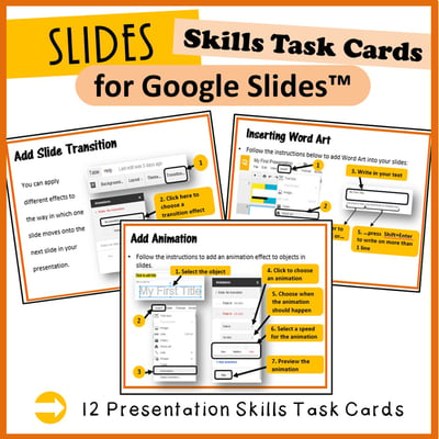 Image of Presentation Skills Task Cards for Google Slides™