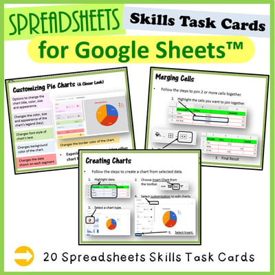 Image of Spreadsheets Task Cards for Google Sheets™