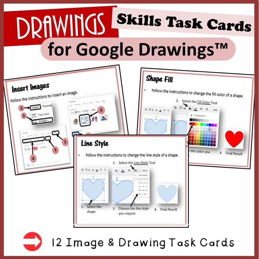 Image of Skills Task Cards for Google Drawings™