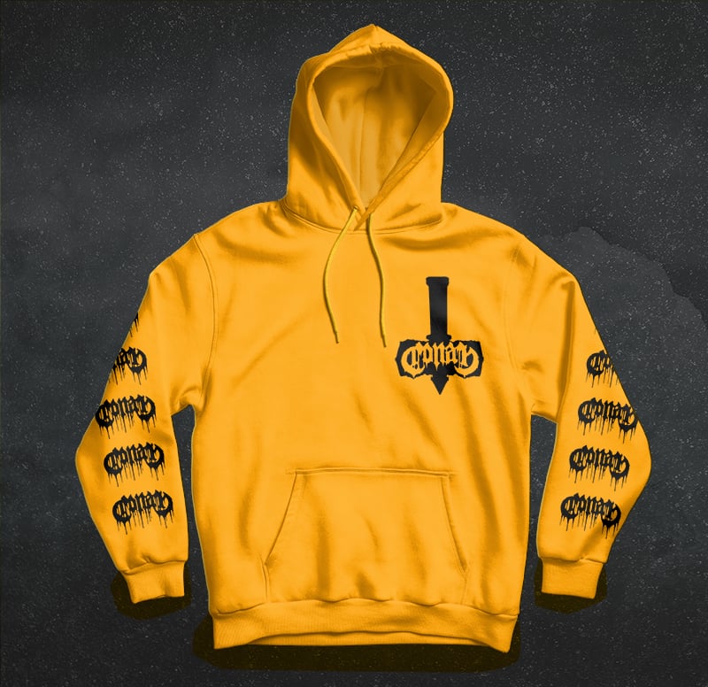 yellow & black hoodie