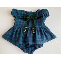 Tartan bow co-ord set 