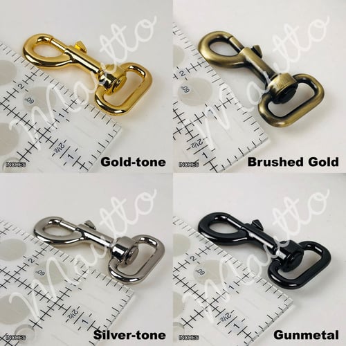 Image of Dark Brown & Gold Strap for Bags - 1.5" Wide Nylon - Adjustable Length - Dog Leash Style #19 Hooks