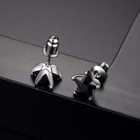 Image 3 of BlackStar Stud Earrings (Zircon Stone)