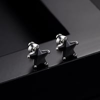 Image 1 of BlackStar Stud Earrings (Zircon Stone)