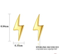 Image 5 of Lightning Bolt Stud Earrings (925 Silver)