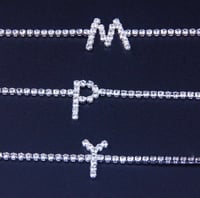 Image 1 of Silver and rhinestone anklets 