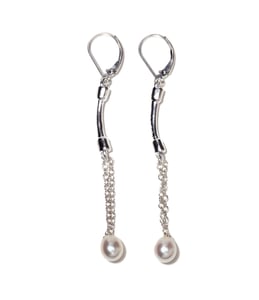 Image of Pearl Bone Drop Earrings