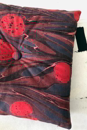 Image of Button Pillow - Blue (originally $58)