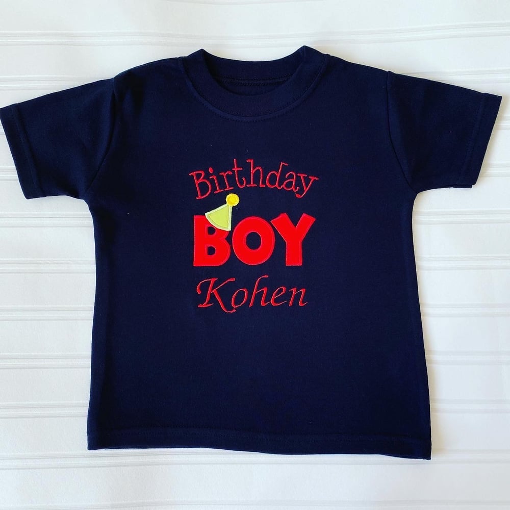 Image of BOYS PERSONALISED BIRTHDAY T-SHIRT