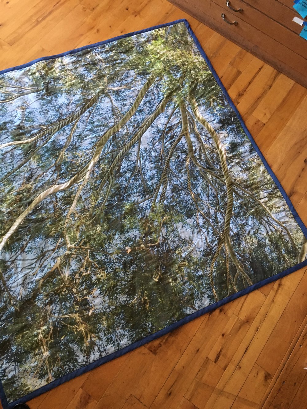Image of Turn to the Sky (Custom Photographic Site Specific Picnic Blanket Quilt)