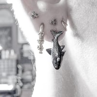 Image 3 of Tetra earrings in sterling silver or gold