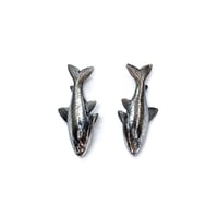 Image 1 of Tetra earrings in sterling silver or gold