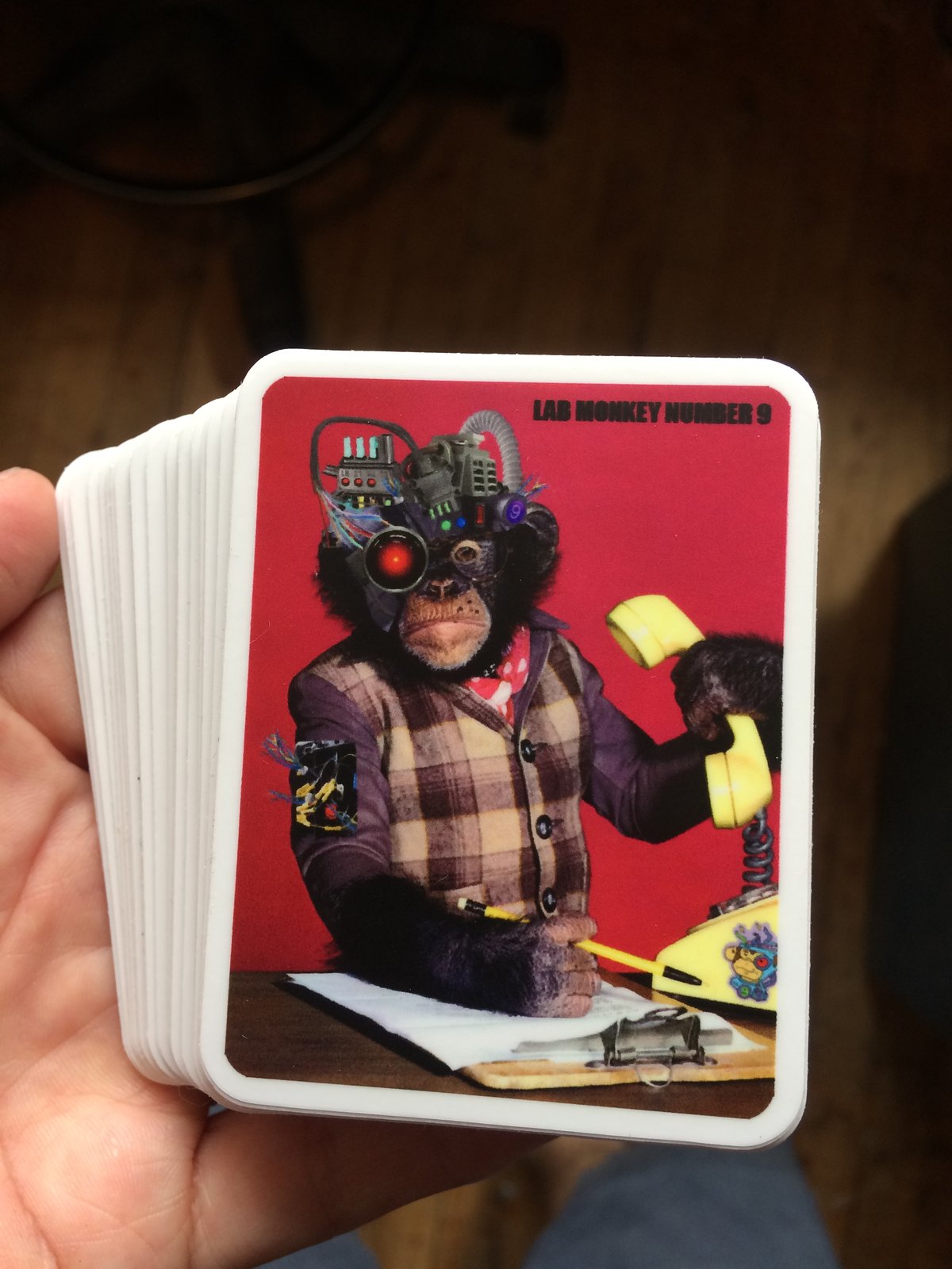 Image of Lab Monkey on the phone sticker