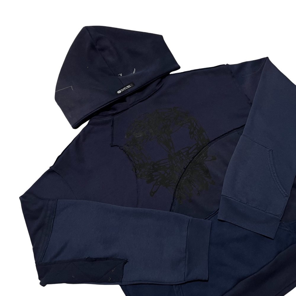 Pin Skull Patchwork Hoodie