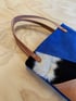 COLLAGE LEATHER TOTE - BLUE/ONE OF A KIND  Image 2