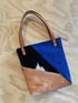 COLLAGE LEATHER TOTE - BLUE/ONE OF A KIND  Image 3