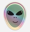 Holographic Alien Sticker - small 