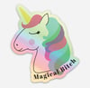 Holographic Magical B Unicorn Sticker