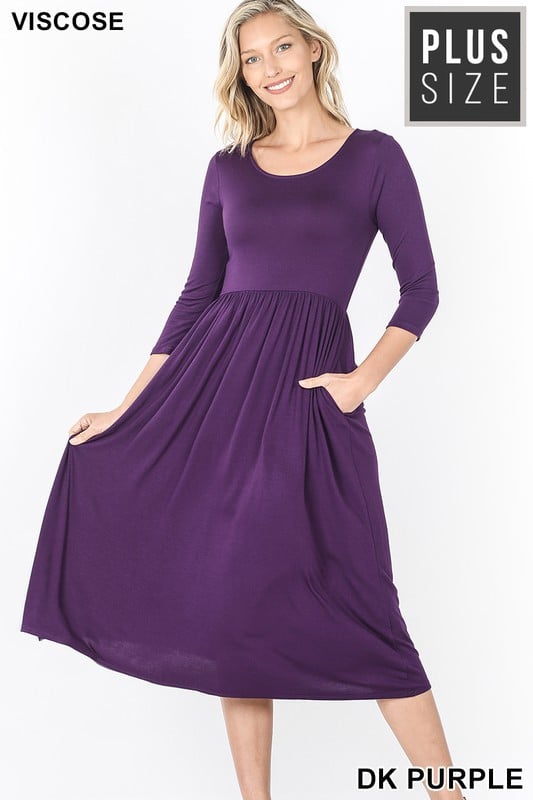 dark purple plus size dress