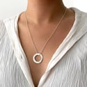 Love you to the Moon and Back Circle Necklace