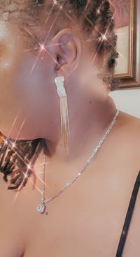 Image 2 of Bling Bling Gold Glam Earrings 
