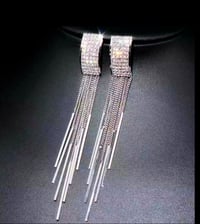 Bling Bling Silver Glam Earrings 