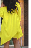 Asymmetrical Yellow  Two Piece Short Set 