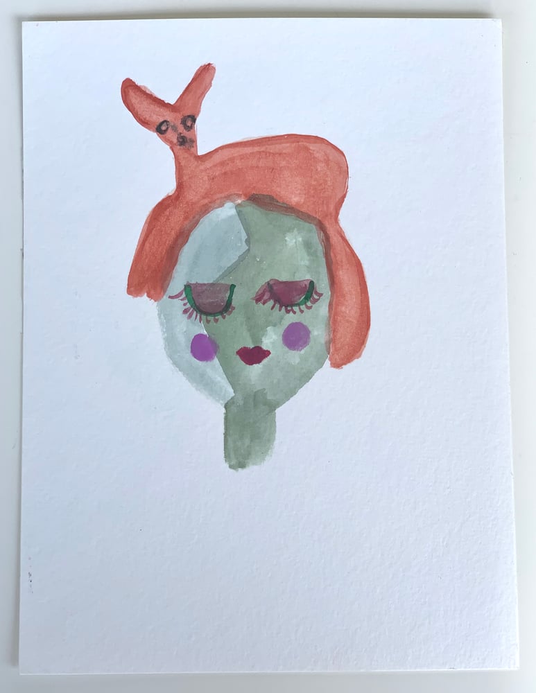 Image of Orange Cat Watermelon Eyes