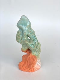Image 1 of Ceramic Sculpture- Sea green/Orange