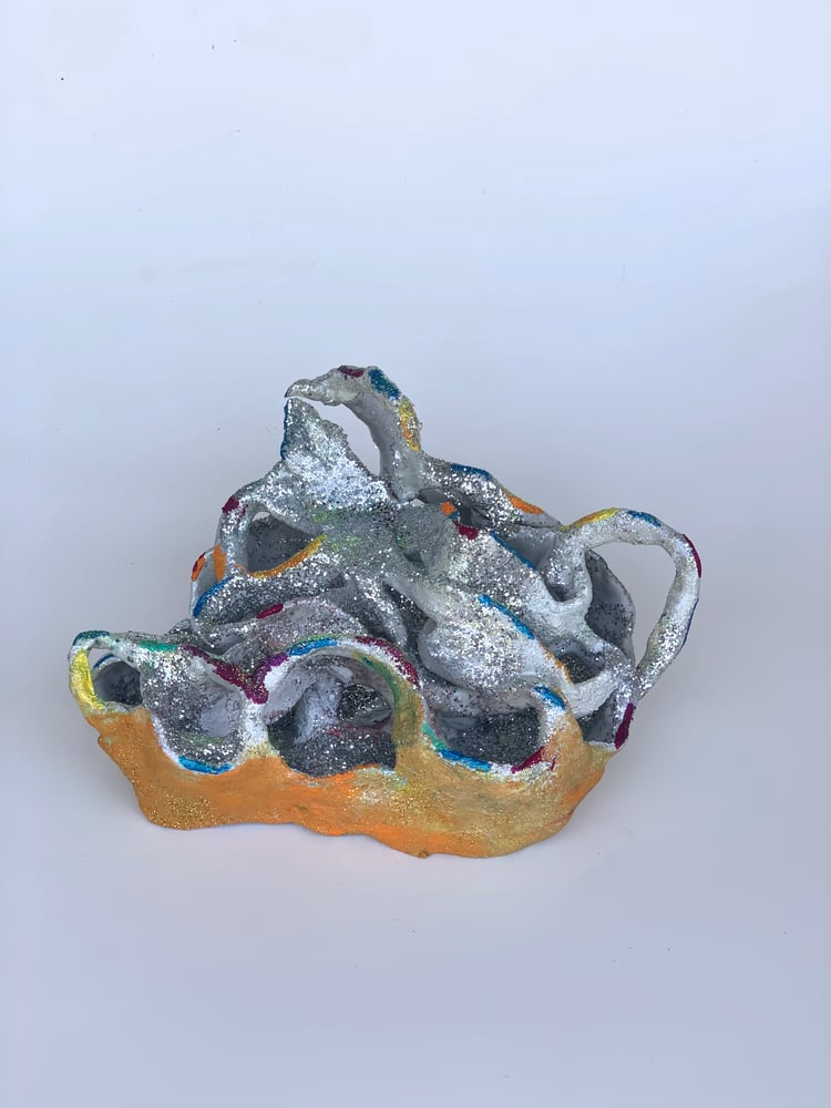 Image of Ceramic Sculpture-Silver 