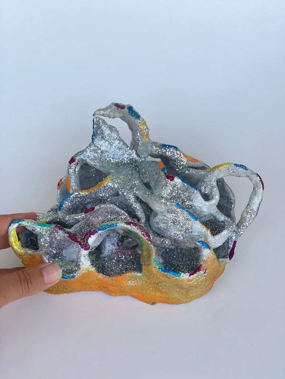 Image of Ceramic Sculpture-Silver 