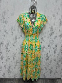 Ember - V neck Angel Sleeve Maxi Dress 