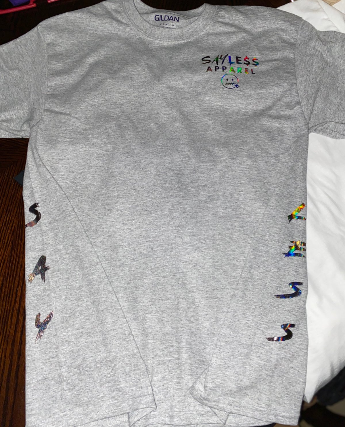 “Say Less” T-Shirt Rainbow Metallic | SayLess Apparel