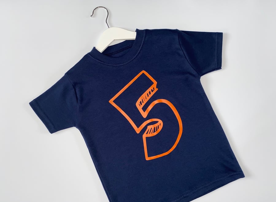 Image of 5th BIRTHDAY NUMBER T-SHIRT