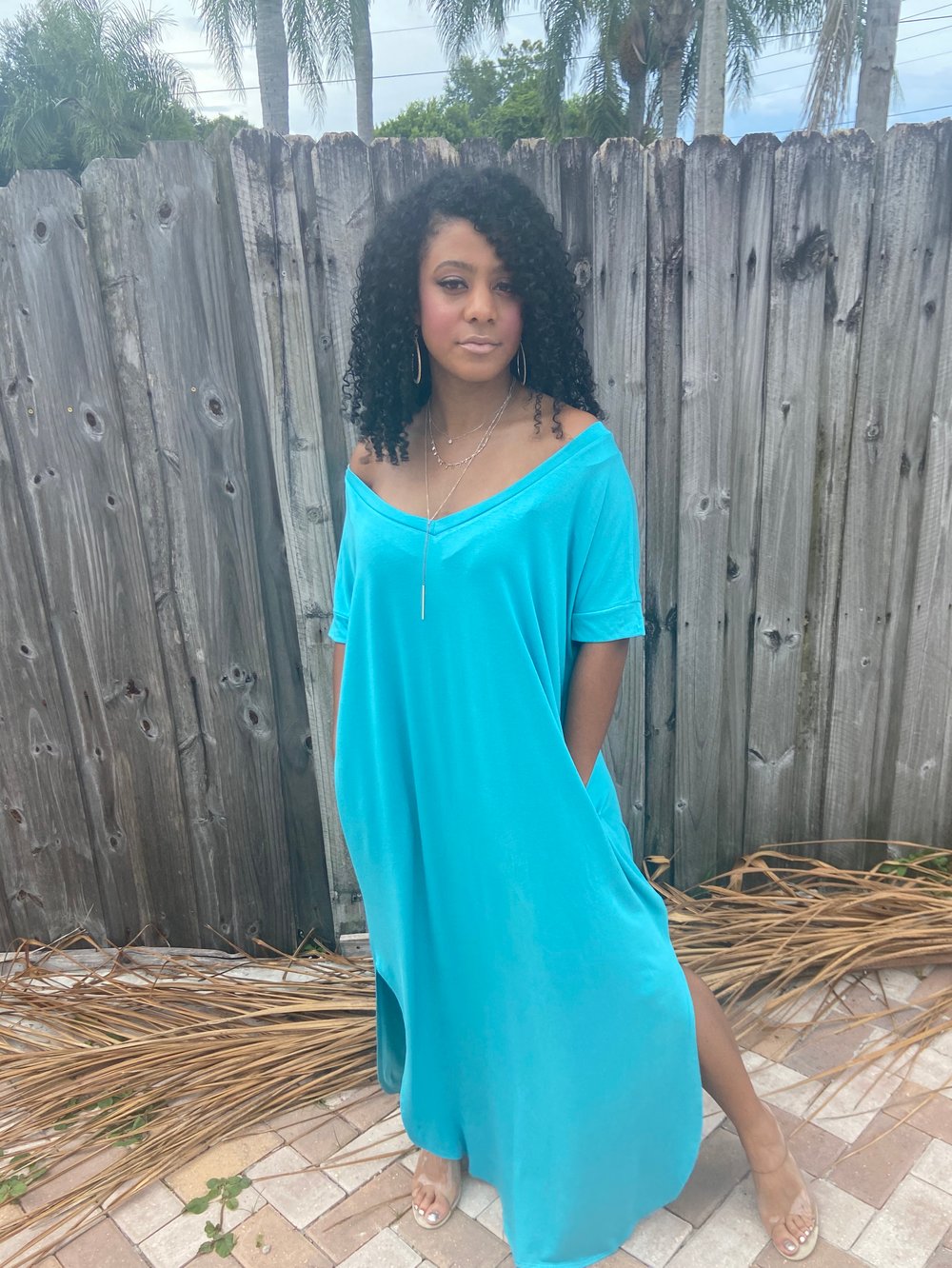Image of Chill Dress in Teal 