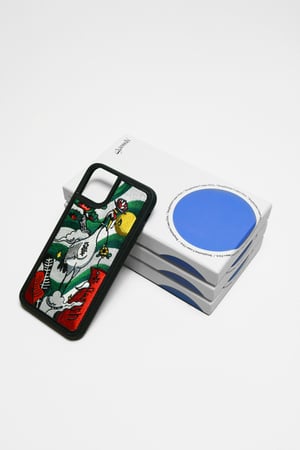 Image of Humming Crane Embroidered iPhone Case