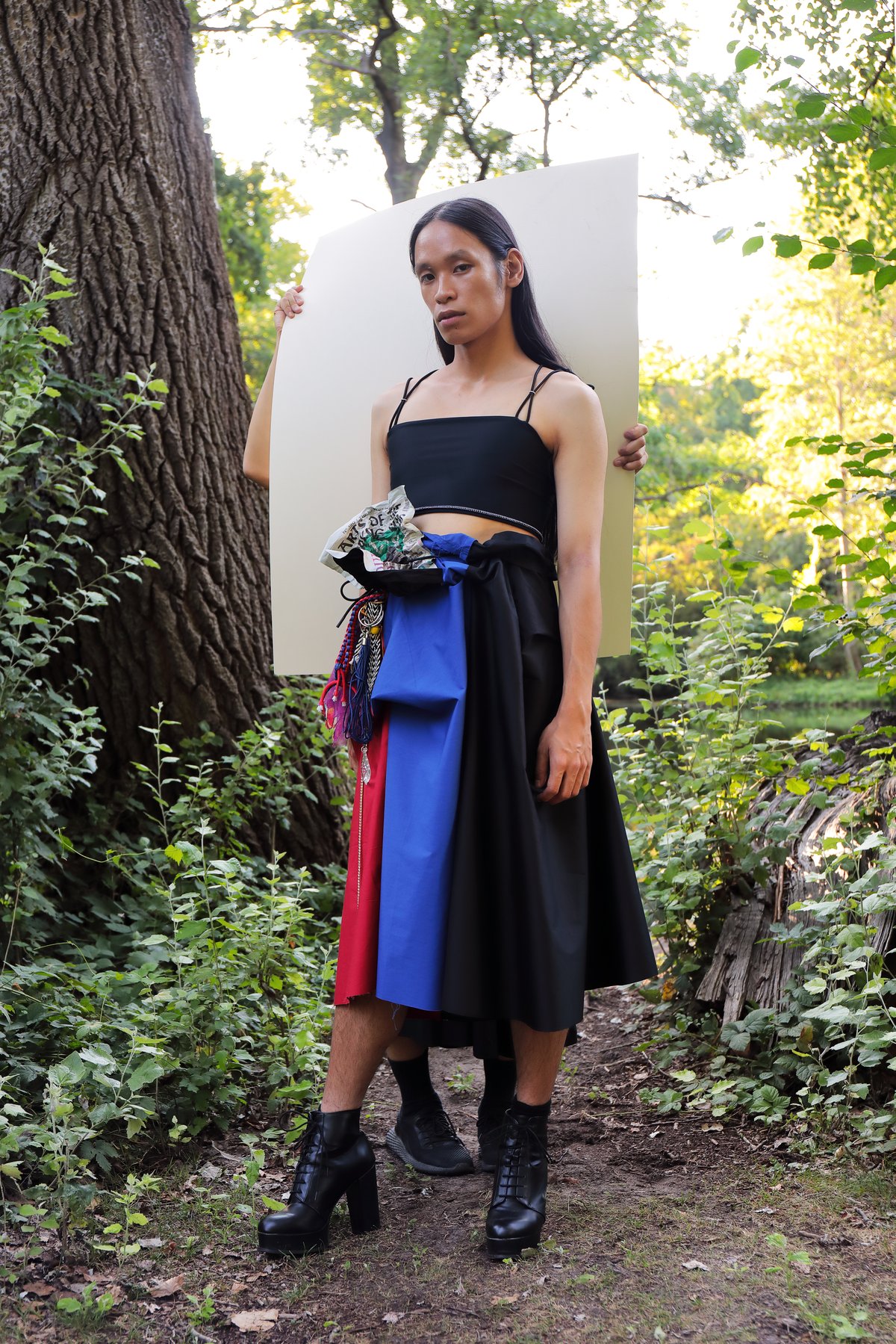 Image of Draped Skirt : AWC Collaboration 