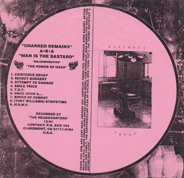 MAN IS THE BASTARD / AUNT MARY Split 10" LP