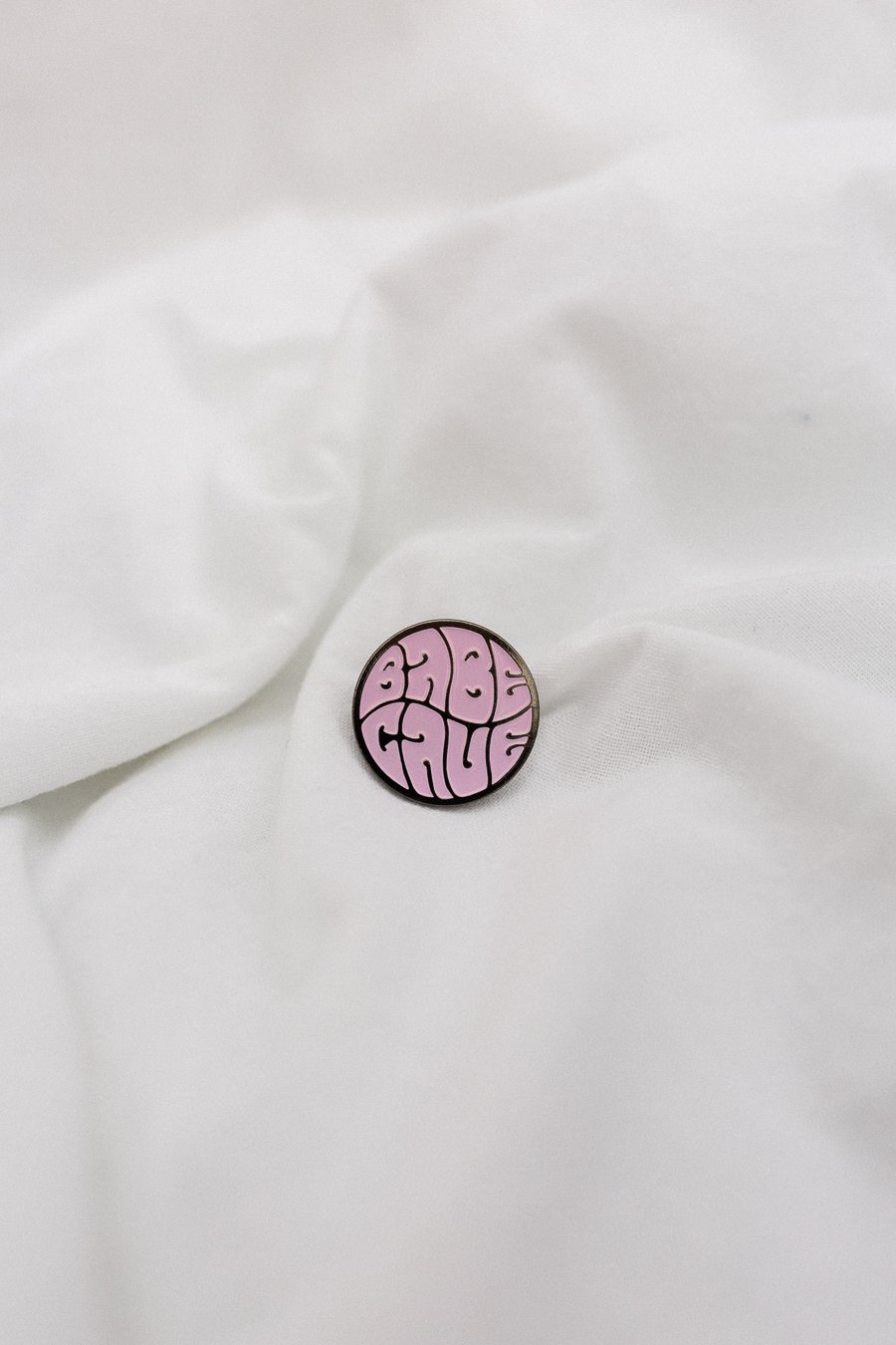 Image of Babe Cave Logo - Pink Soft Enamel Pin