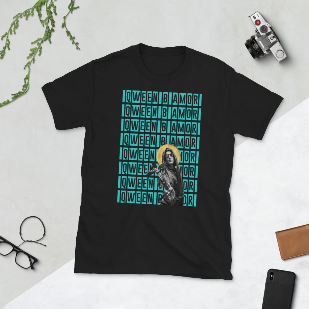 Image of BLACK QWEEN B AMOR T SHIRT