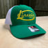 Lincoln Oval Trucker hat (yellow oval on green and white ) Image 2