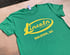Women's Lincoln Oval logo front / state drawing back (yellow on green) Image 3
