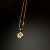 Small 14K Gold Plated Tri Color St Jude Pendant W. Chain