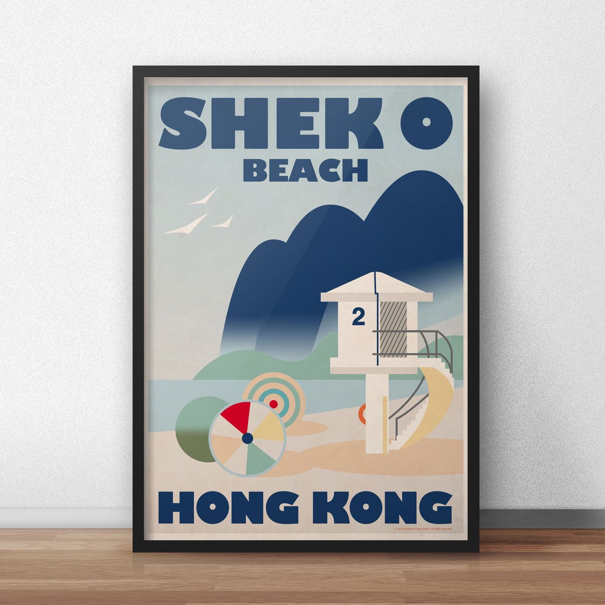 Image of Shek O Vintage-Style Travel Poster